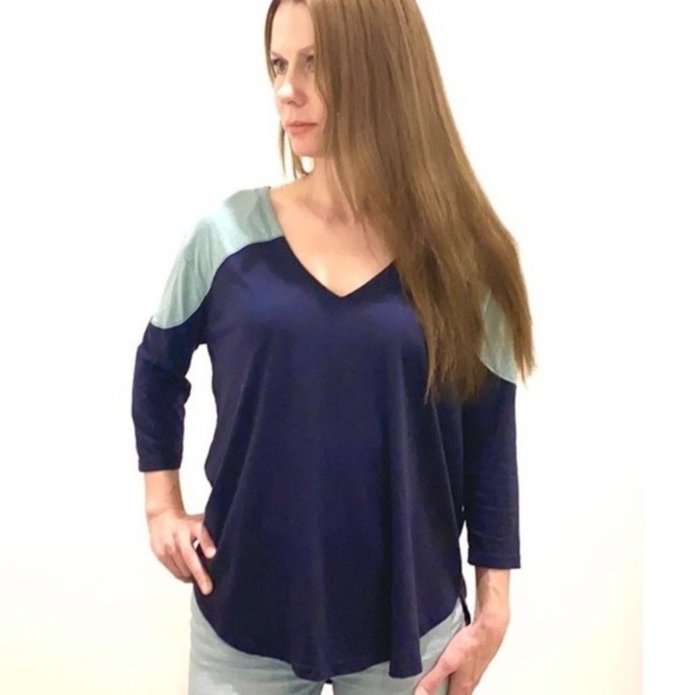 NWT Free People Major Leagues 3/4 Sleeve Tee